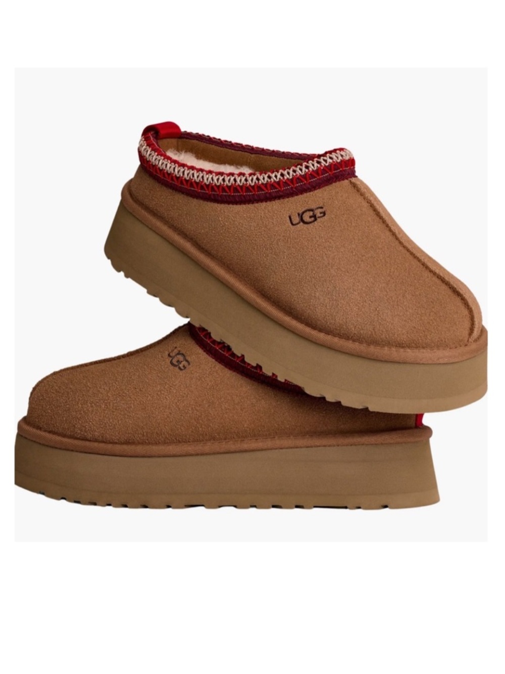 Ugg Tazz ll Platform Slippers Chestnut Size 8 Like New!